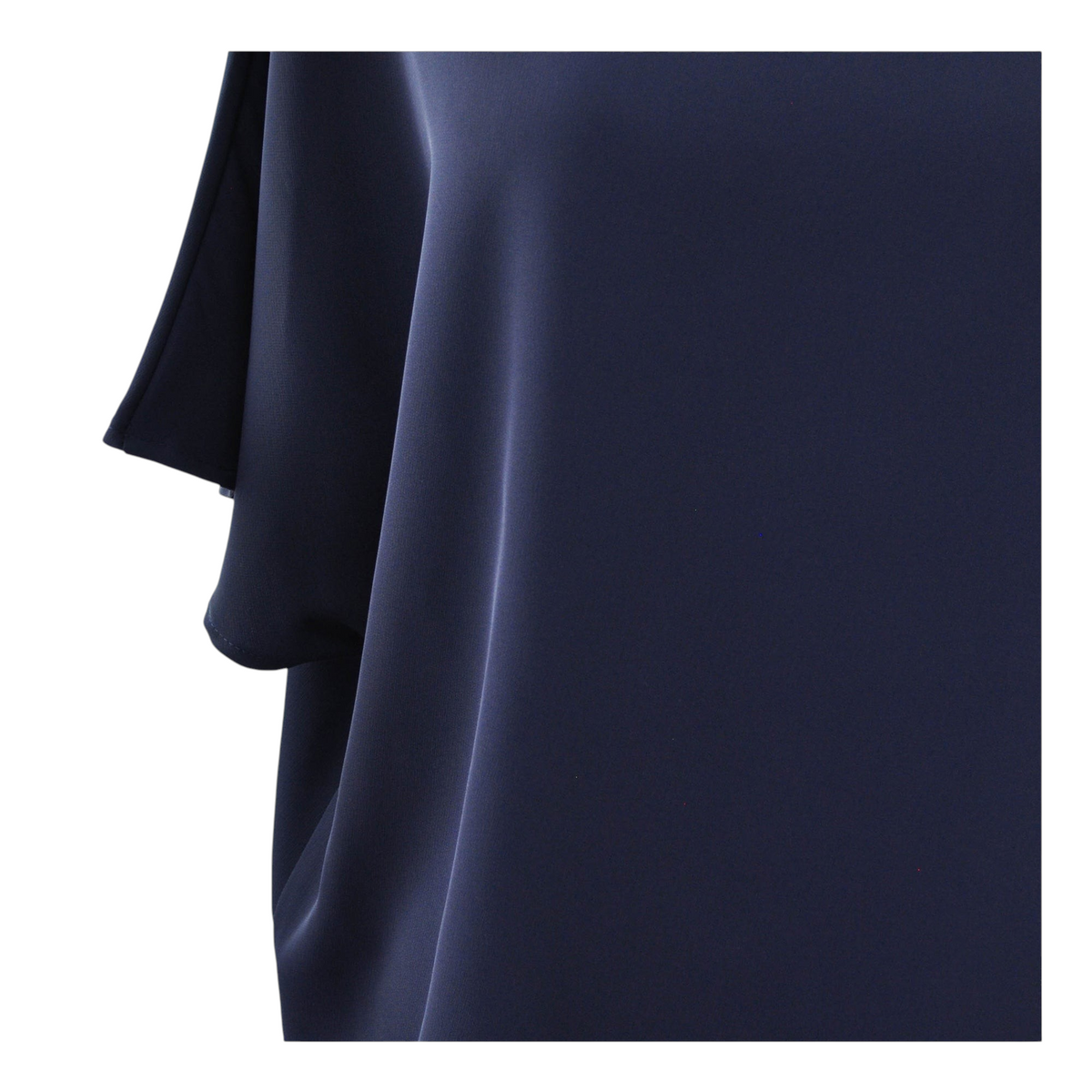 Blusa morbida blu navy a maniche corte firmata Peg Fashion Store in tessuto leggero e fluido