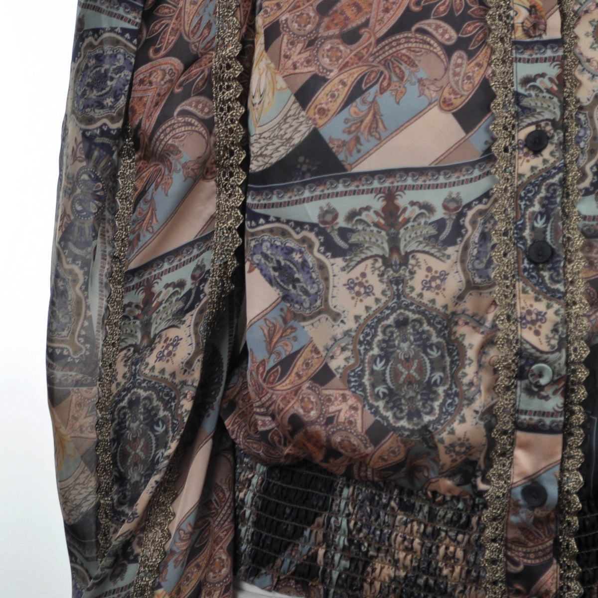 Camicia paisley con ricami