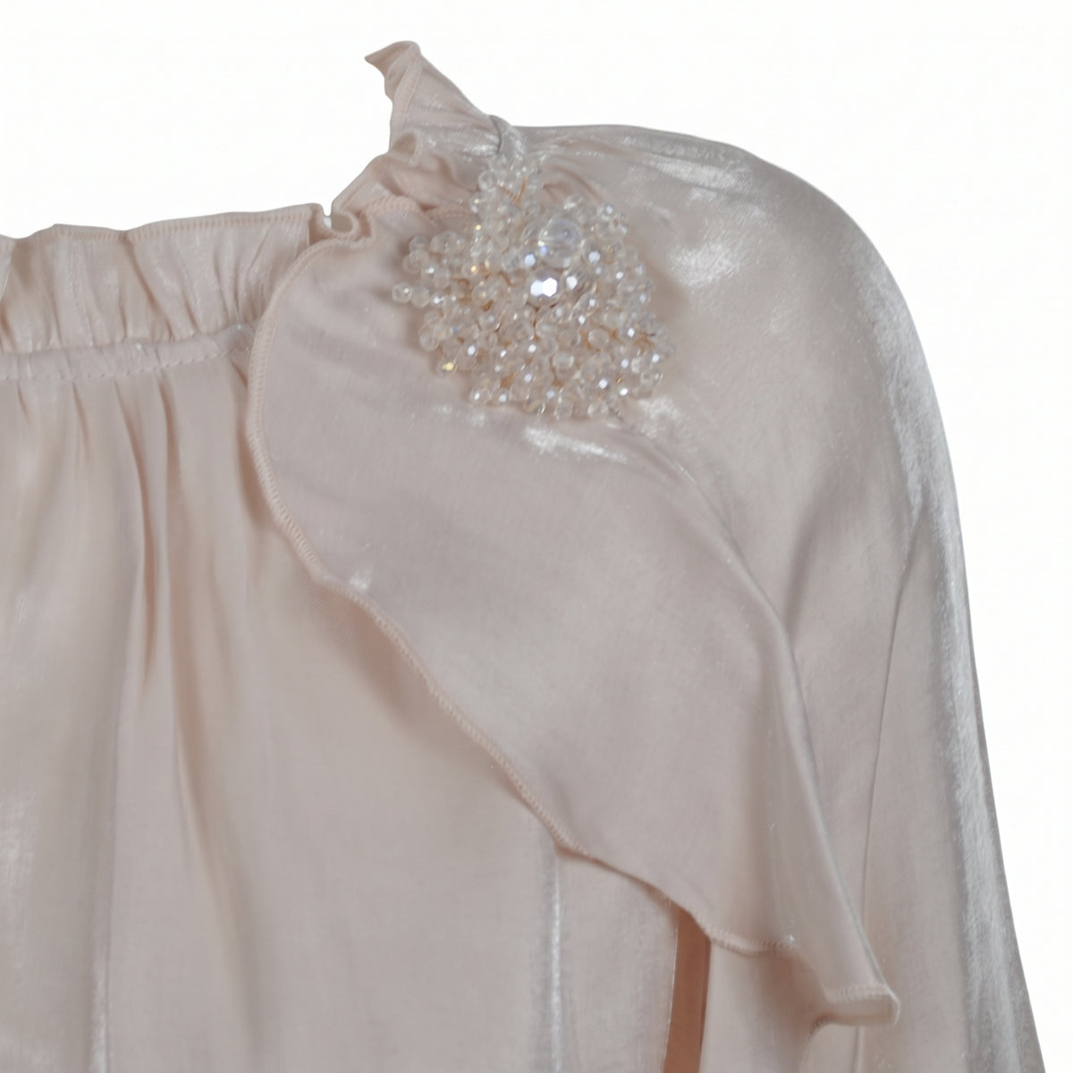 T-Shirt con balze e applicazioni