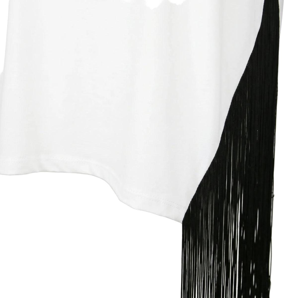 T-shirt over con frange