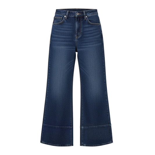 Jeans a gamba larga Peg Fashion Store in denim blu scuro con taglio contemporaneo e vestibilità rilassata