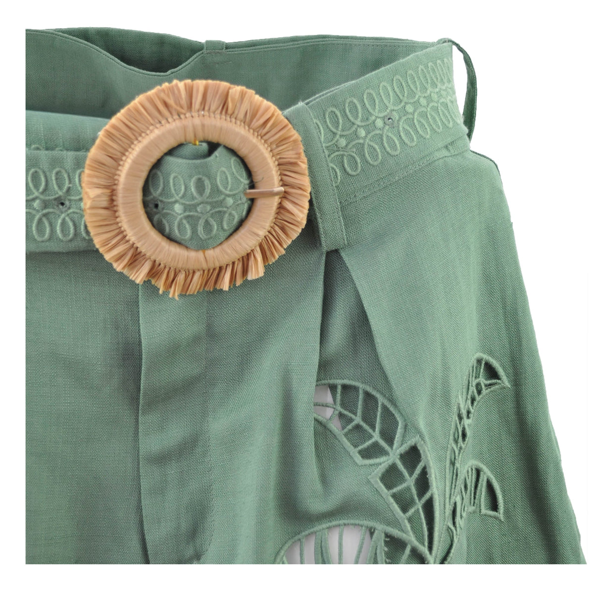 EMBROIDERED LINEN SHORTS
