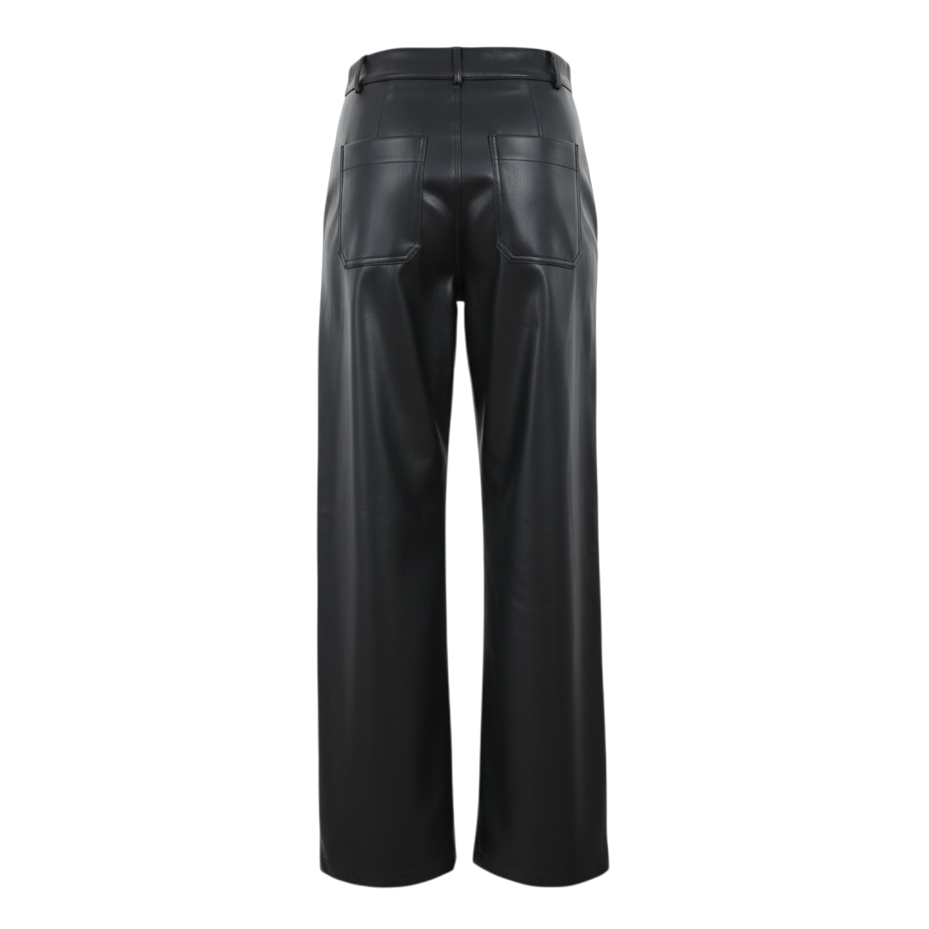 Pantalone dritto in ecopelle