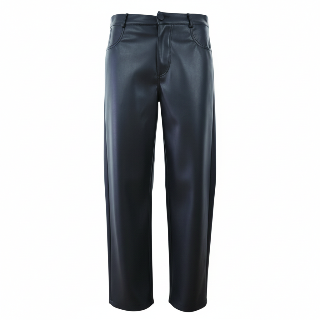 Pantalone dritto in ecopelle