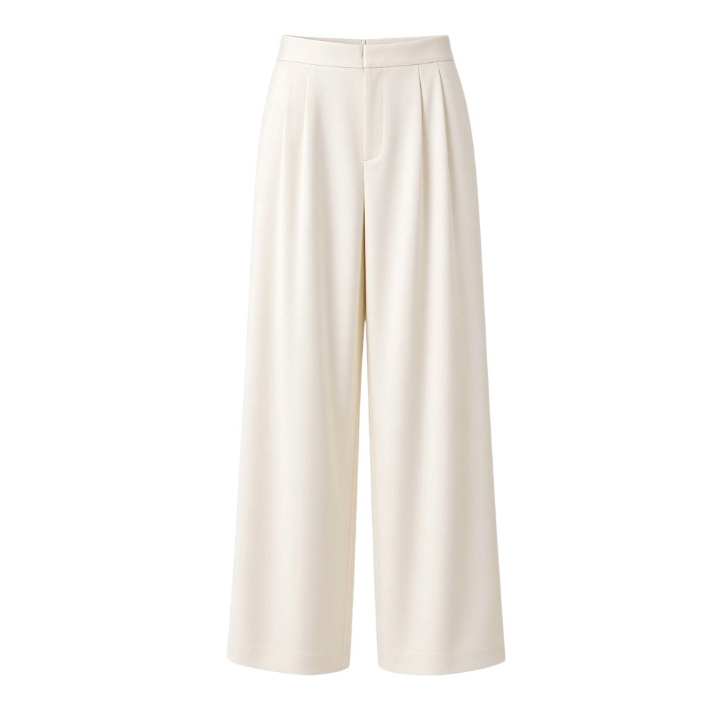 Pantalone largo con pences