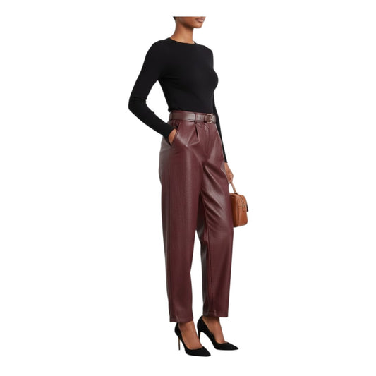 FAUX LEATHER TROUSERS