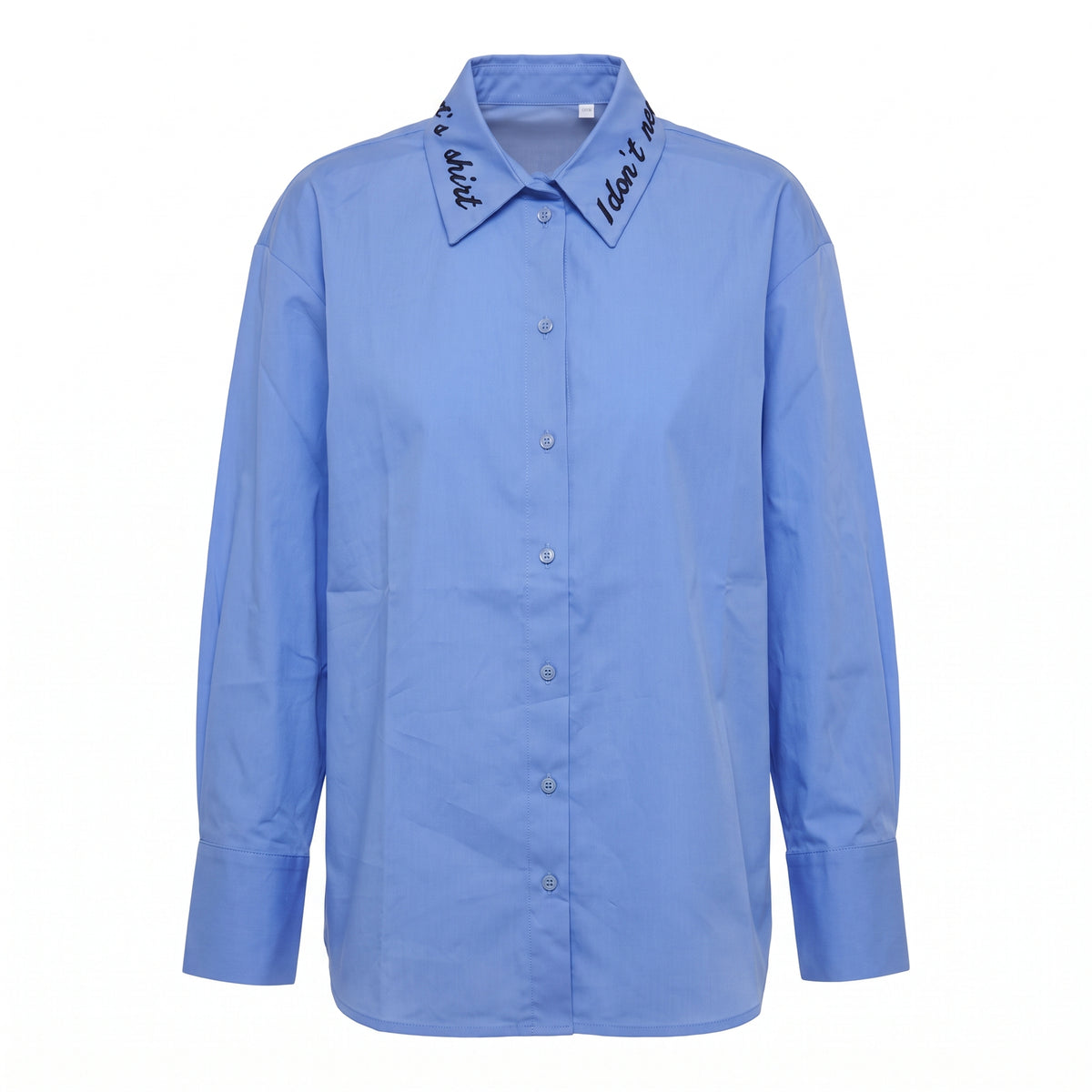 Camicia con colletto ricamato