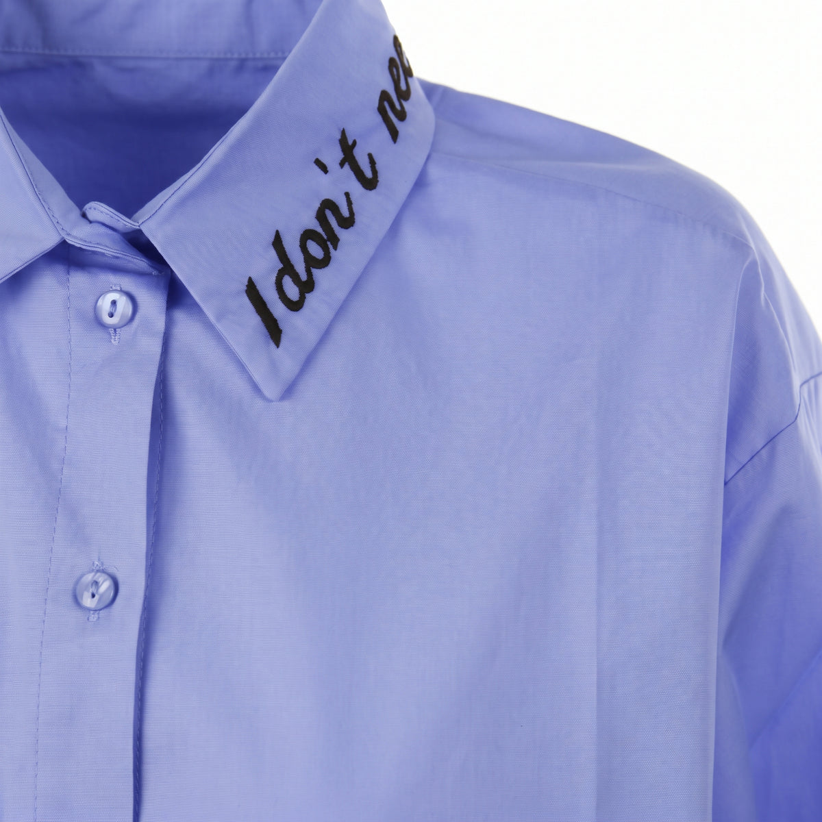 Camicia con colletto ricamato