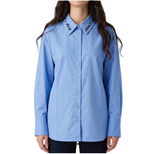 Camicia con colletto ricamato