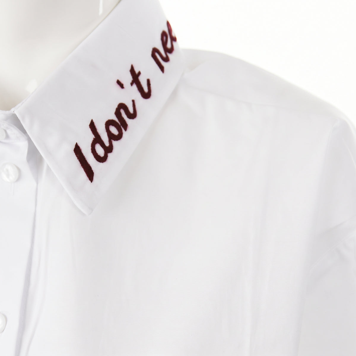 Camicia con colletto ricamato