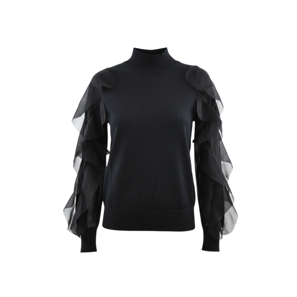Maglia maniche a volant