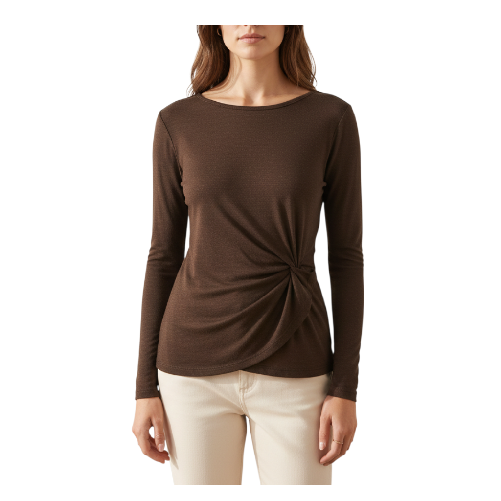 Evening top with side knot
