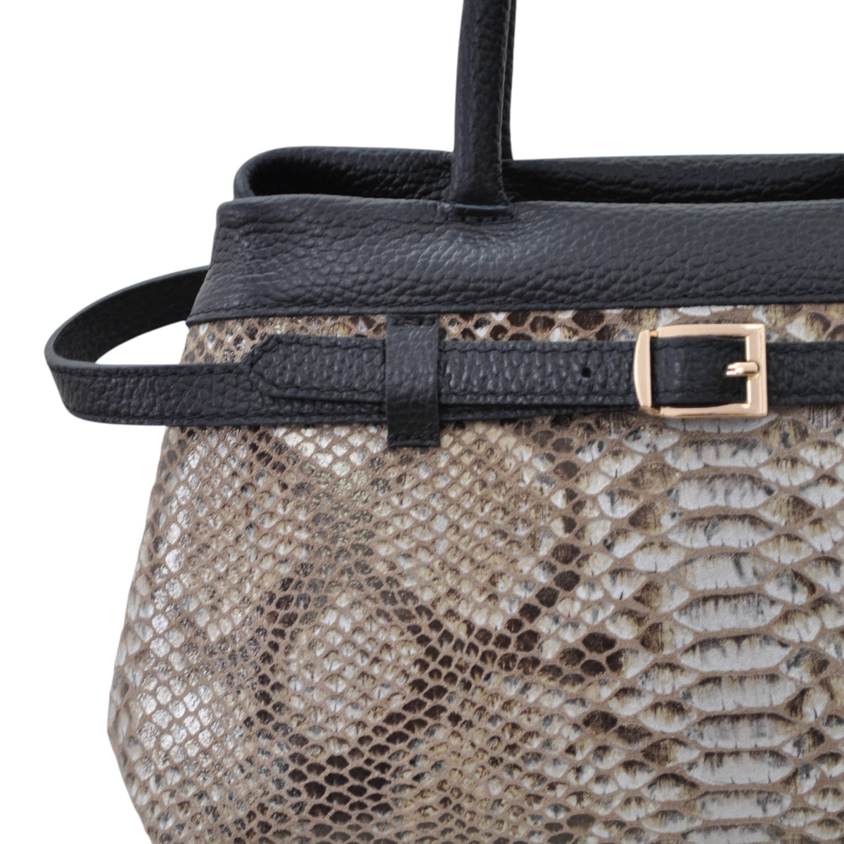 Borsa in pelle stampa pitone