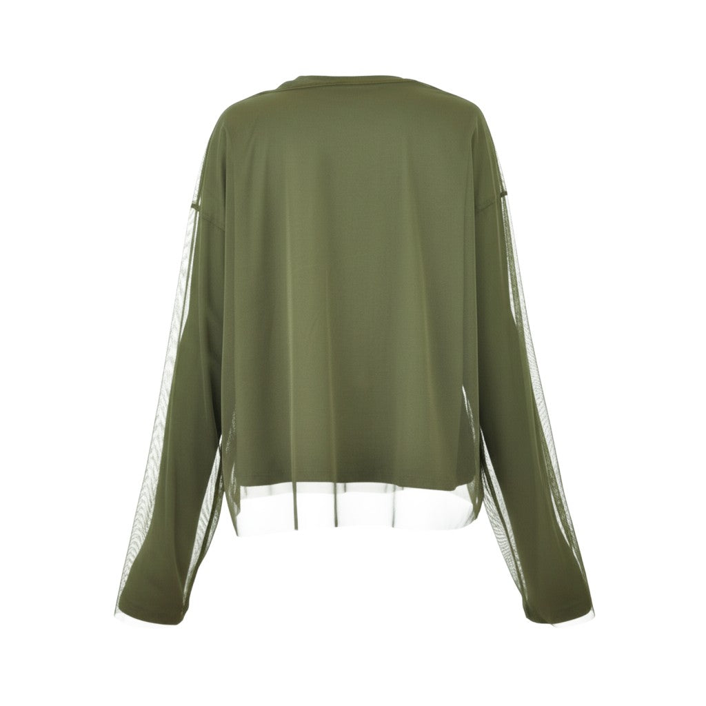 Tulle overlay t-shirt