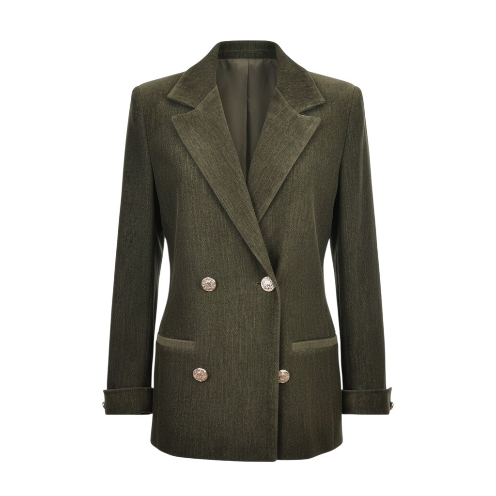 Blazer doppio petto in velluto