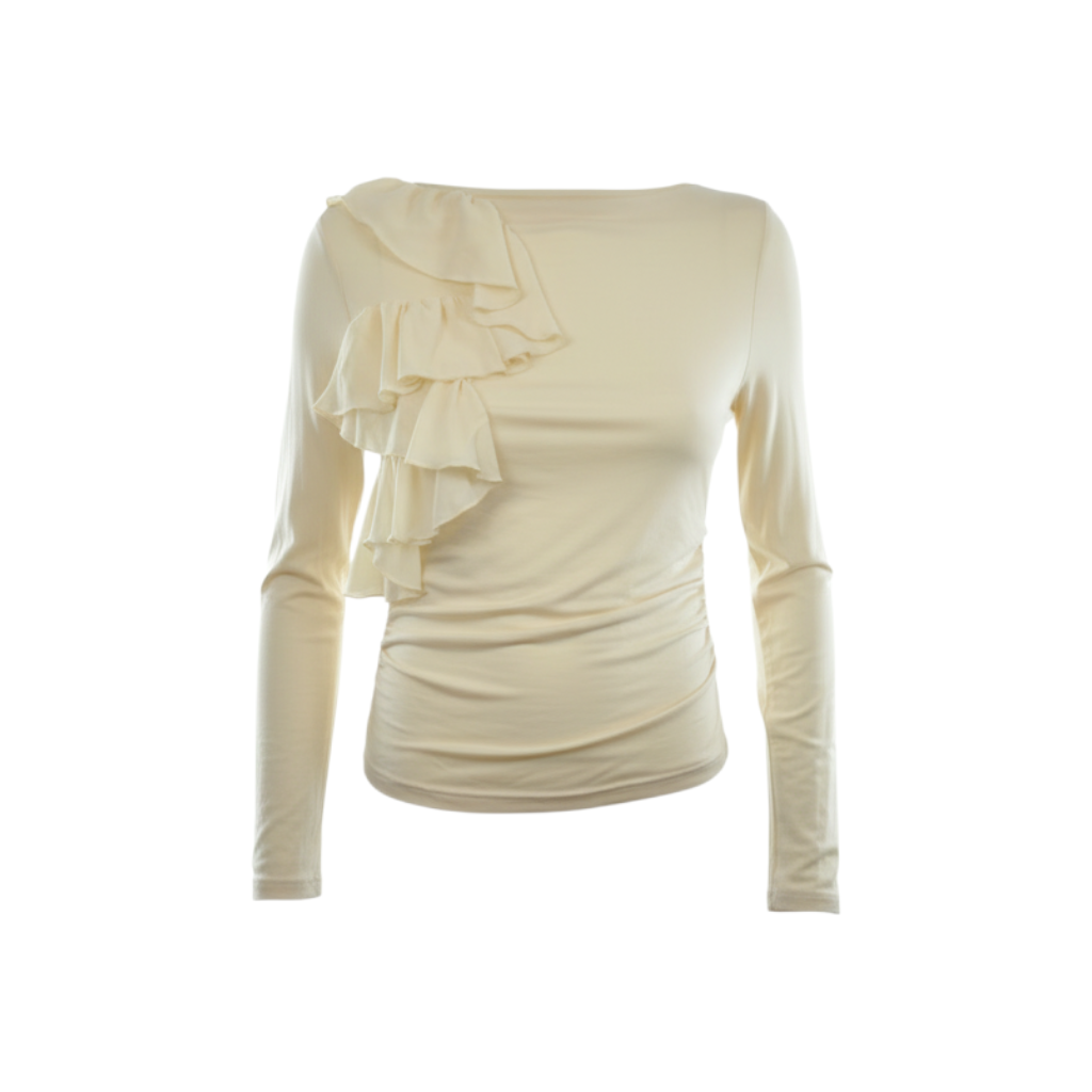 Maglia M/L con jabot