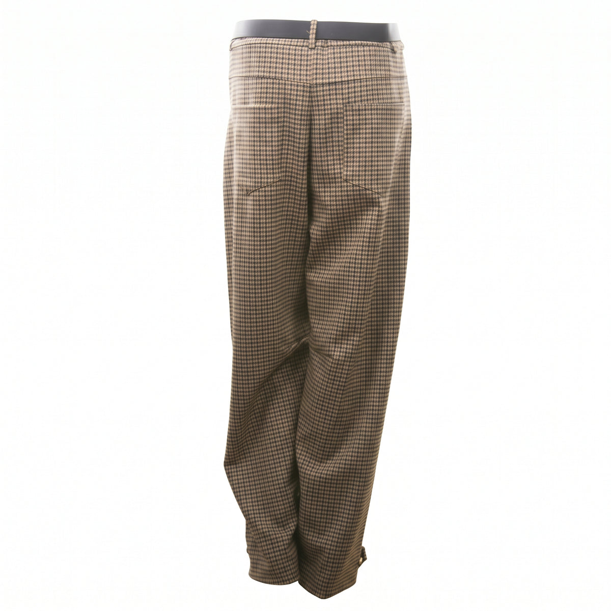 Pantalone a quadretti con fondo alamari