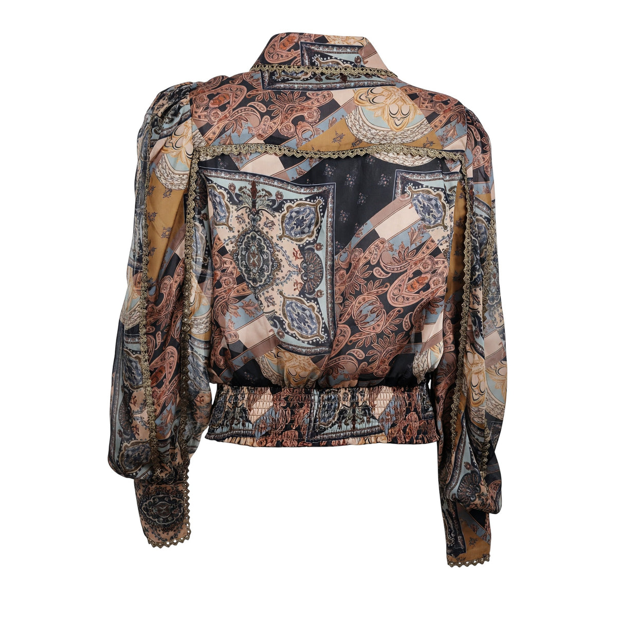 Camicia paisley con ricami