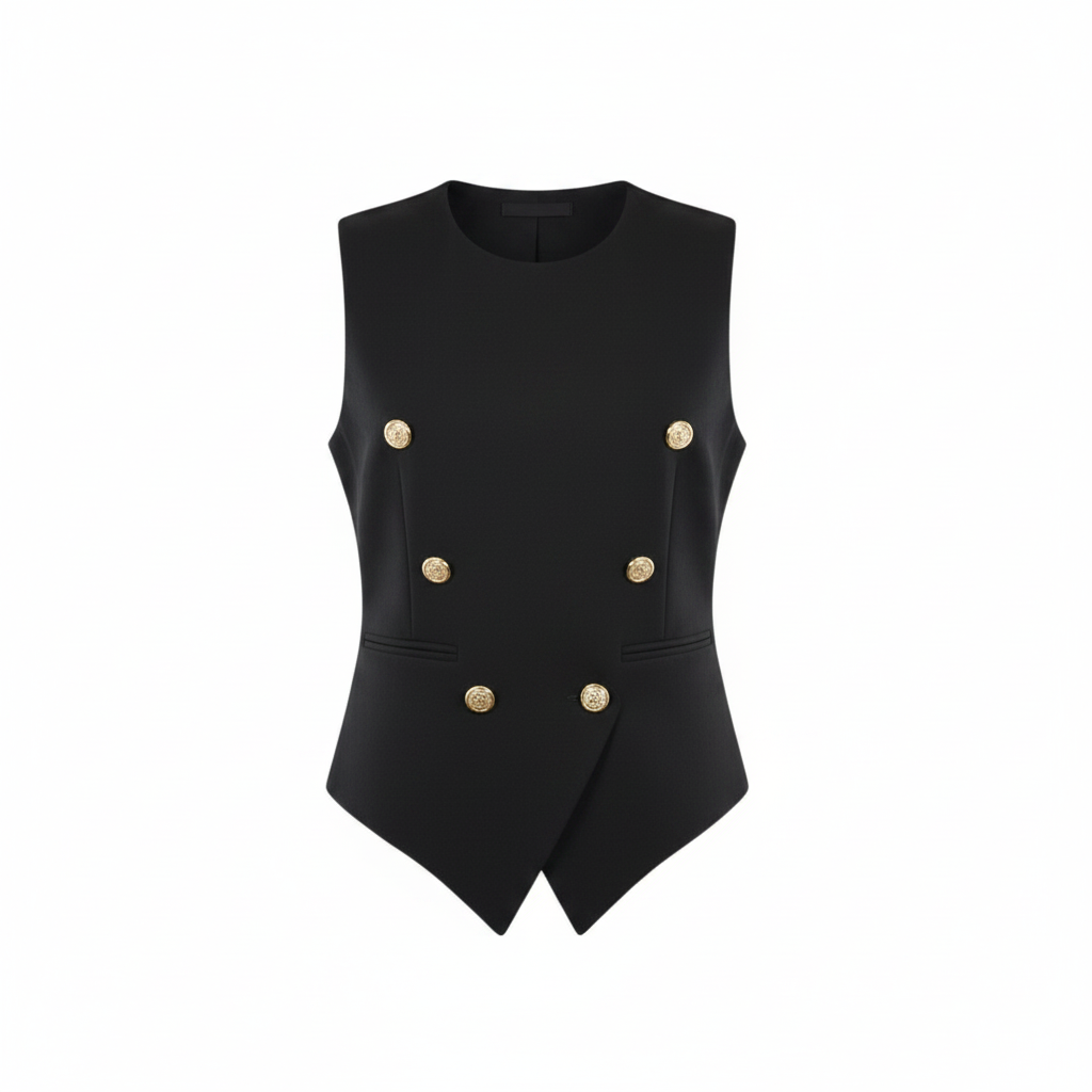 Gilet con collo sciallato