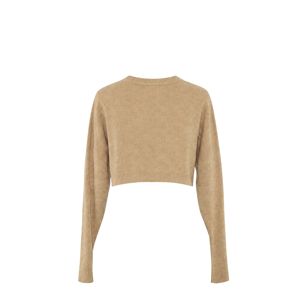 Maglioncino crop beige Aniye By per Peg Fashion Store con trama lavorata e stile kawaii