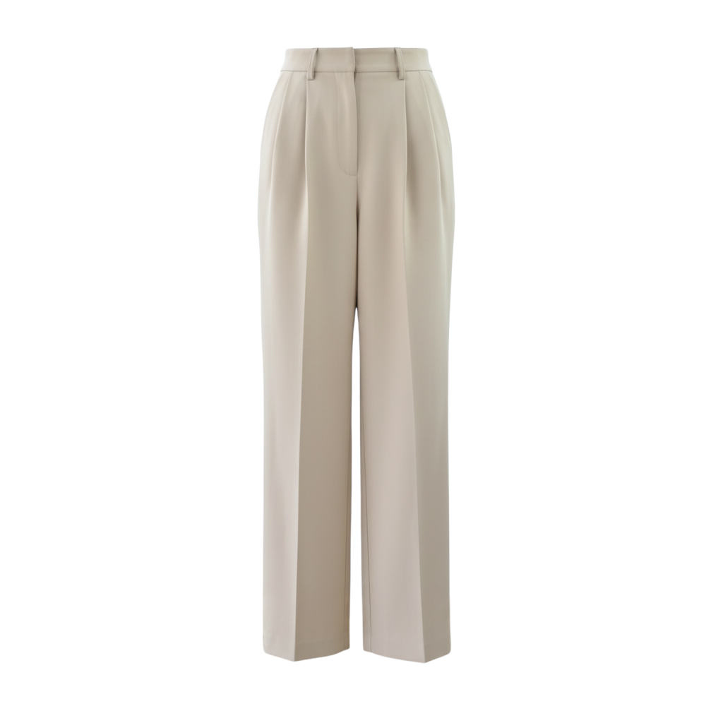 Pantalone con piegoni
