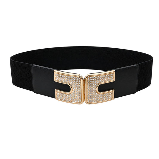 Cintura con fibbia di strass
