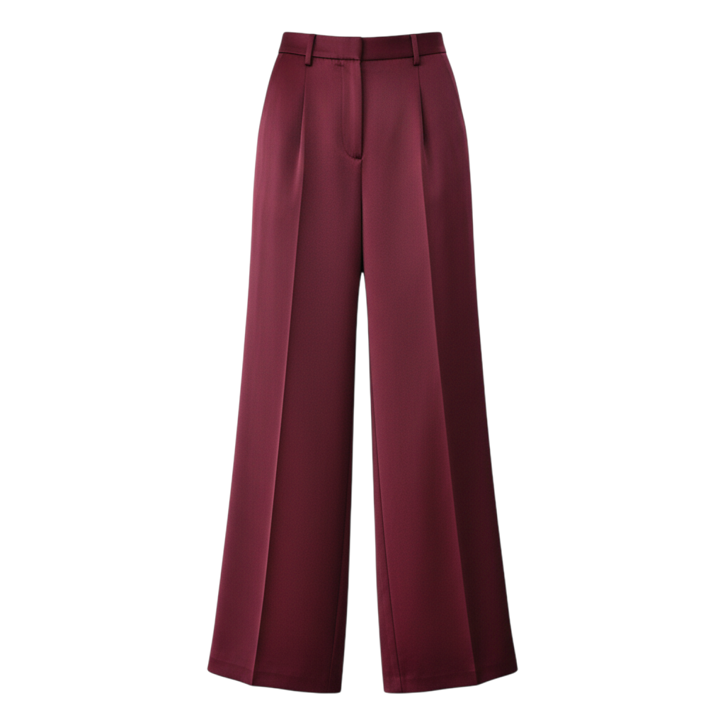 Pantaloni in raso fluido
