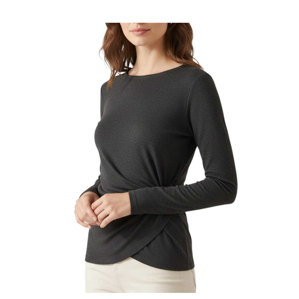 Evening top with side knot