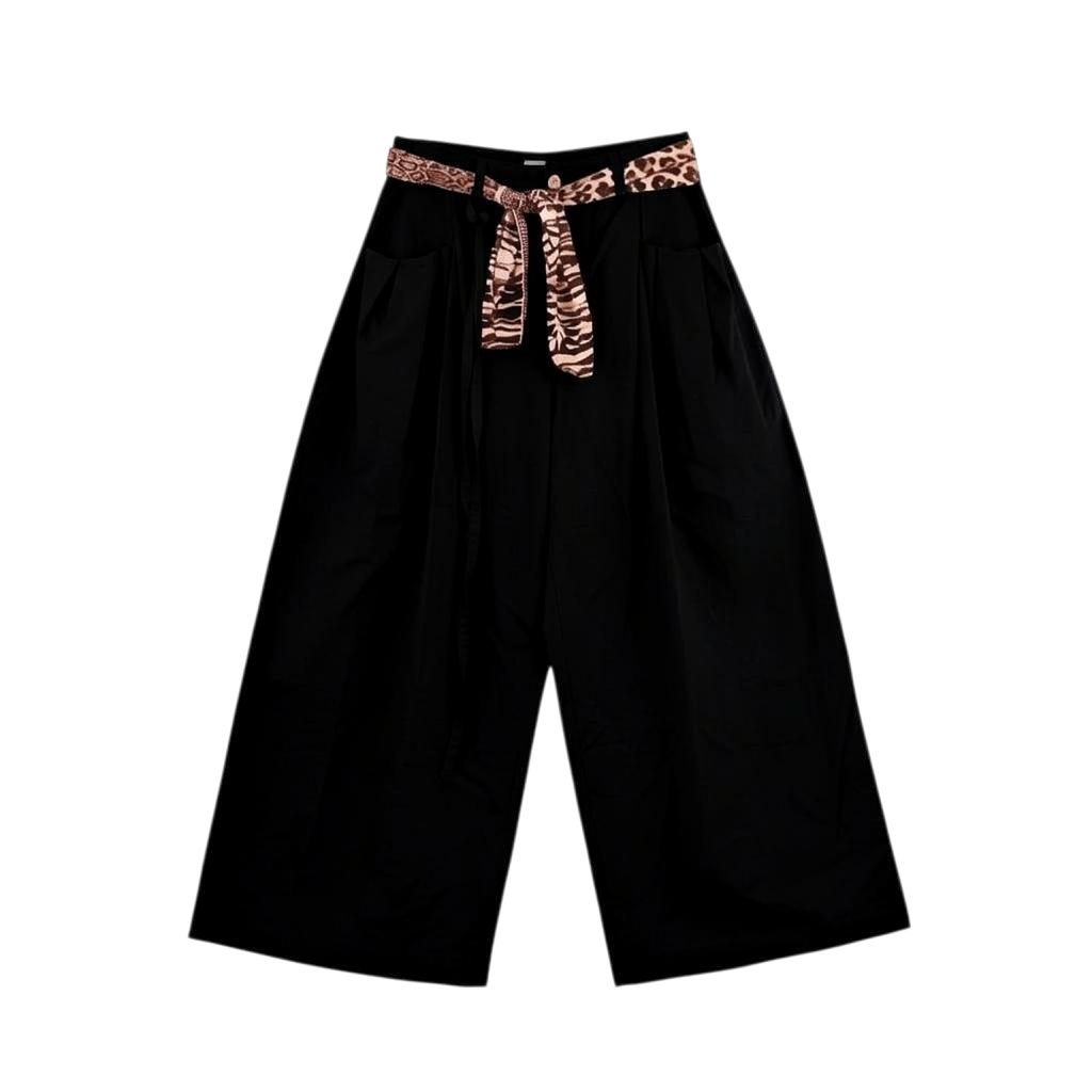 Pantalone largo con foulard
