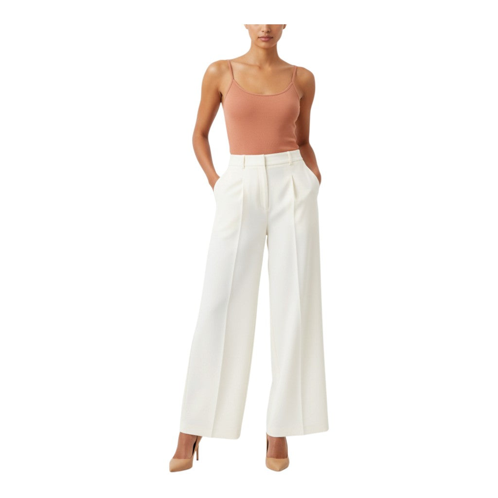 Pantalone largo con pences