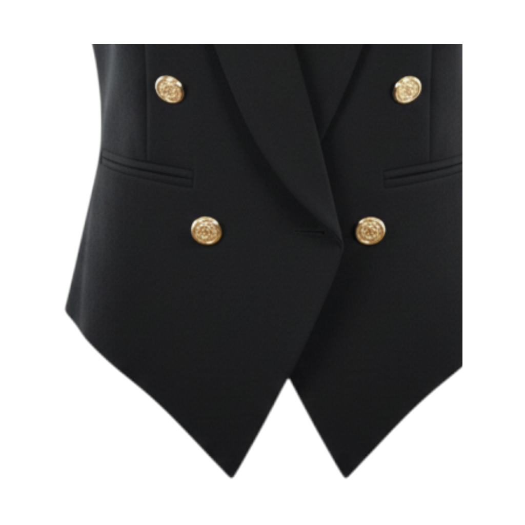 Gilet con collo sciallato