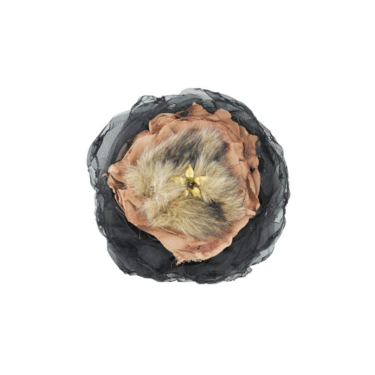 FAUX FUR BROOCH