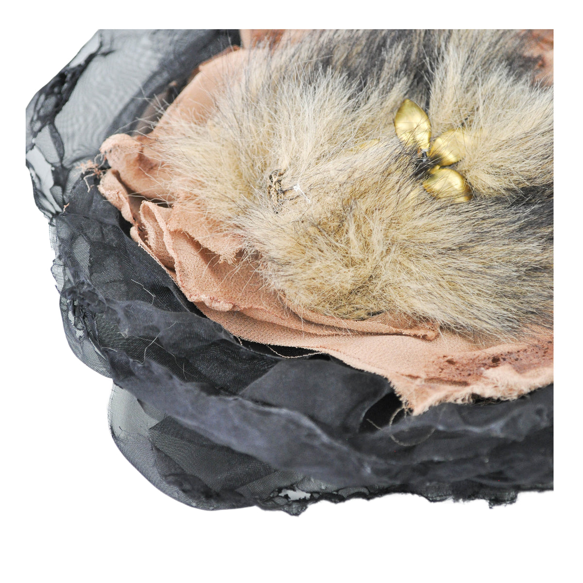 FAUX FUR BROOCH