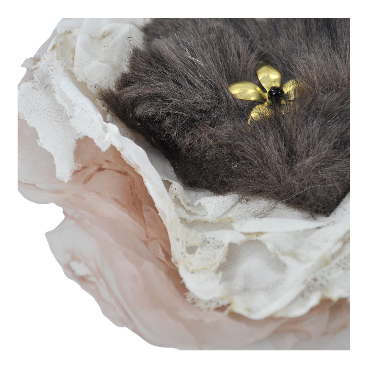 FAUX FUR BROOCH