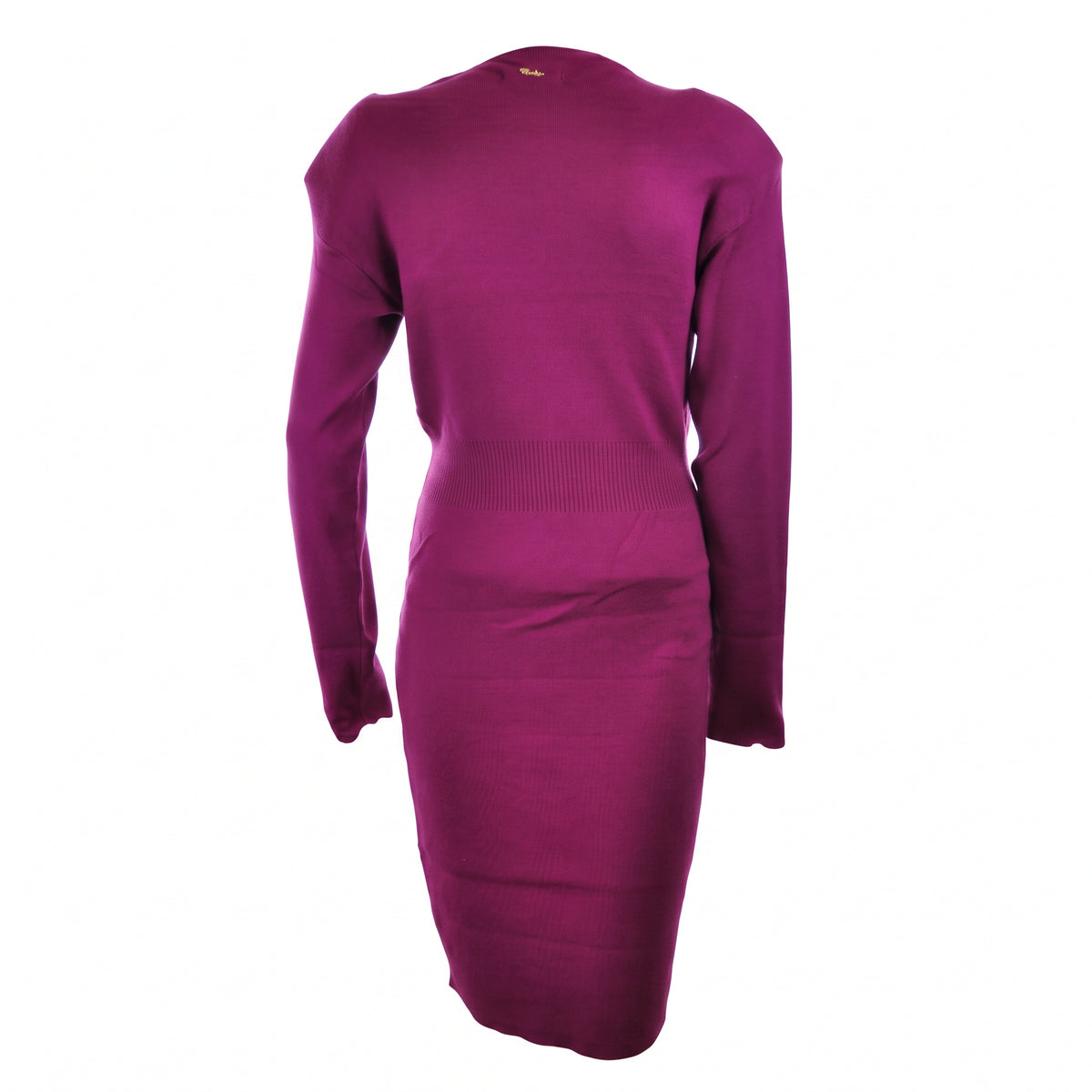Vestito midi a maniche lunghe con bottoni gioiello