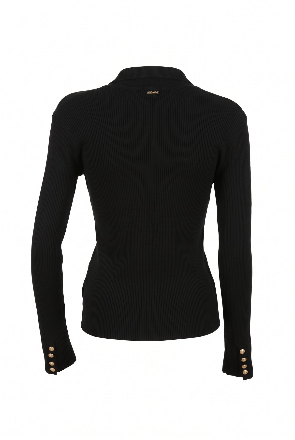 Maglia con costine e incrocio