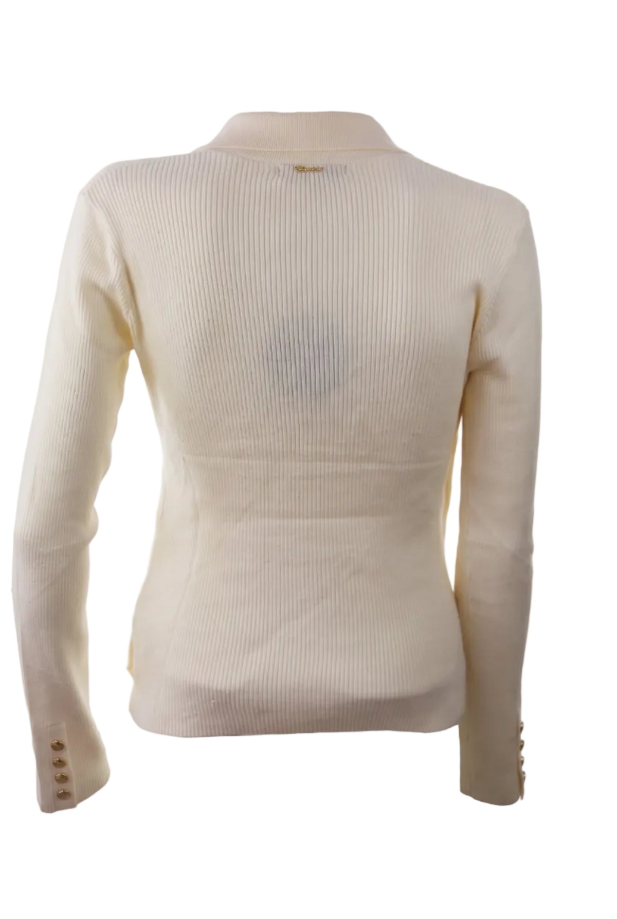 Maglia con costine e incrocio