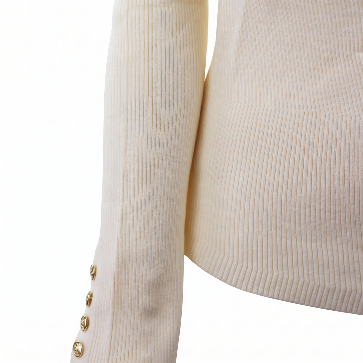 Maglia con costine e incrocio
