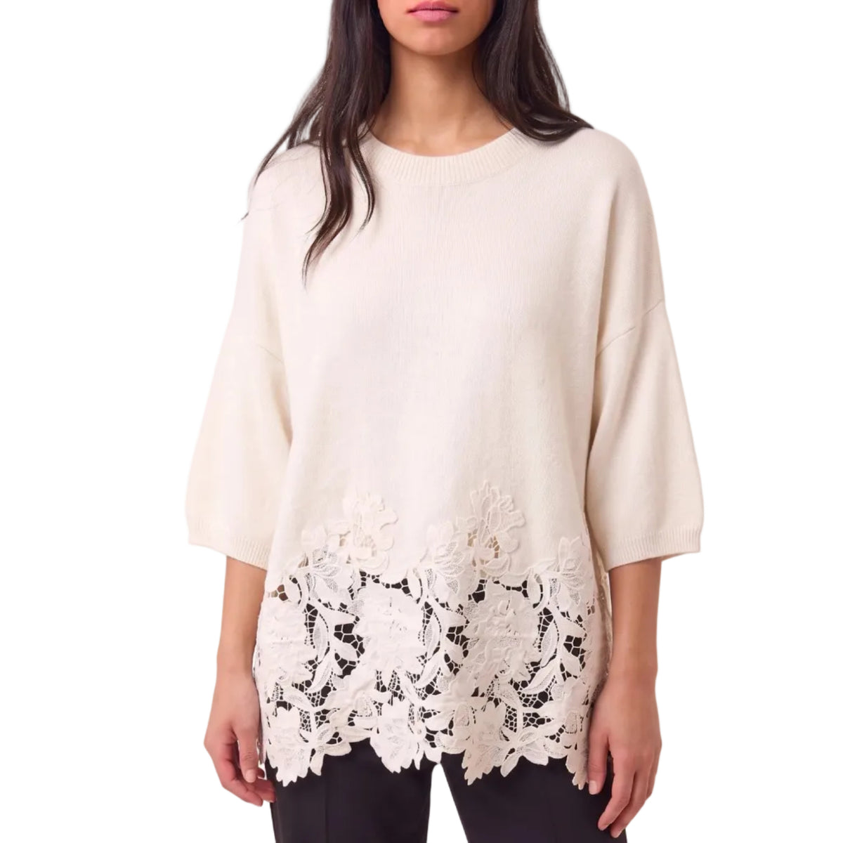 Maglione con pizzo