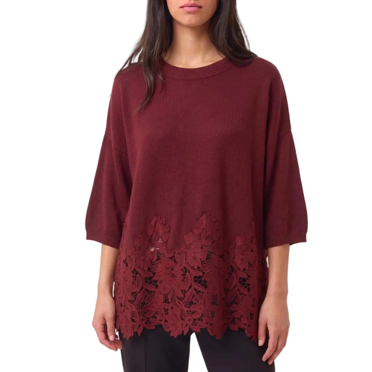 Maglione con pizzo