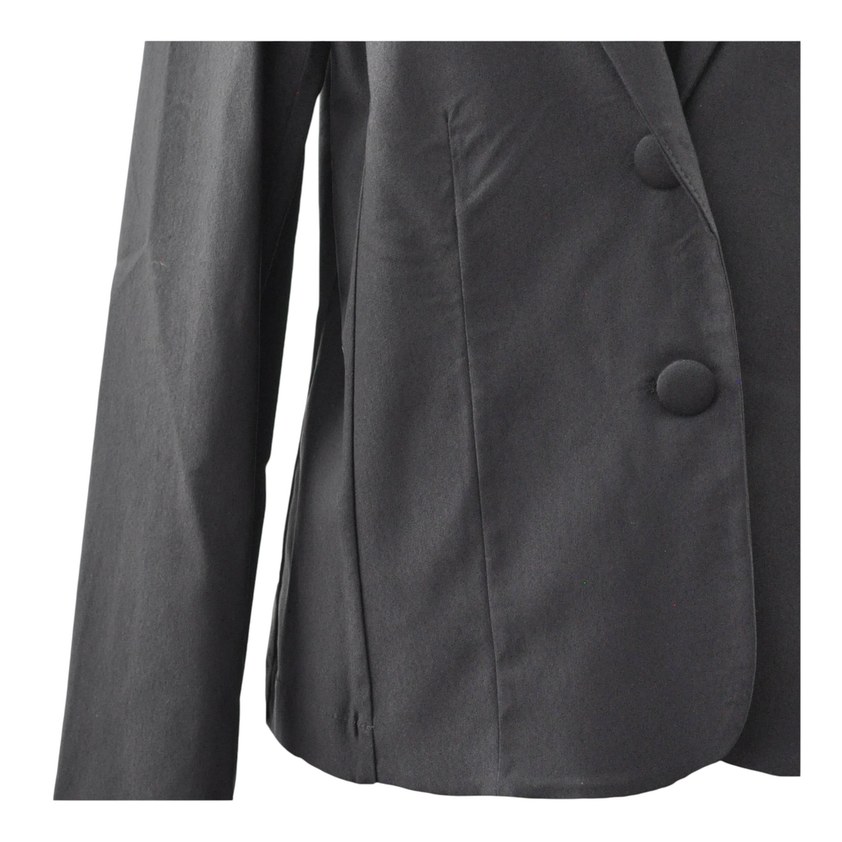 Blazer nero Peg Fashion Store con chiusura a due bottoni e tasche strutturate dal taglio sartoriale elegante