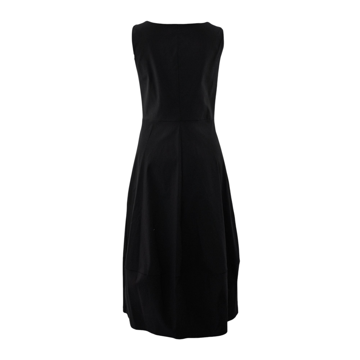 Abito midi nero a cannottiera Peg Fashion Store in tessuto fluido con taglio essenziale e linea dritta