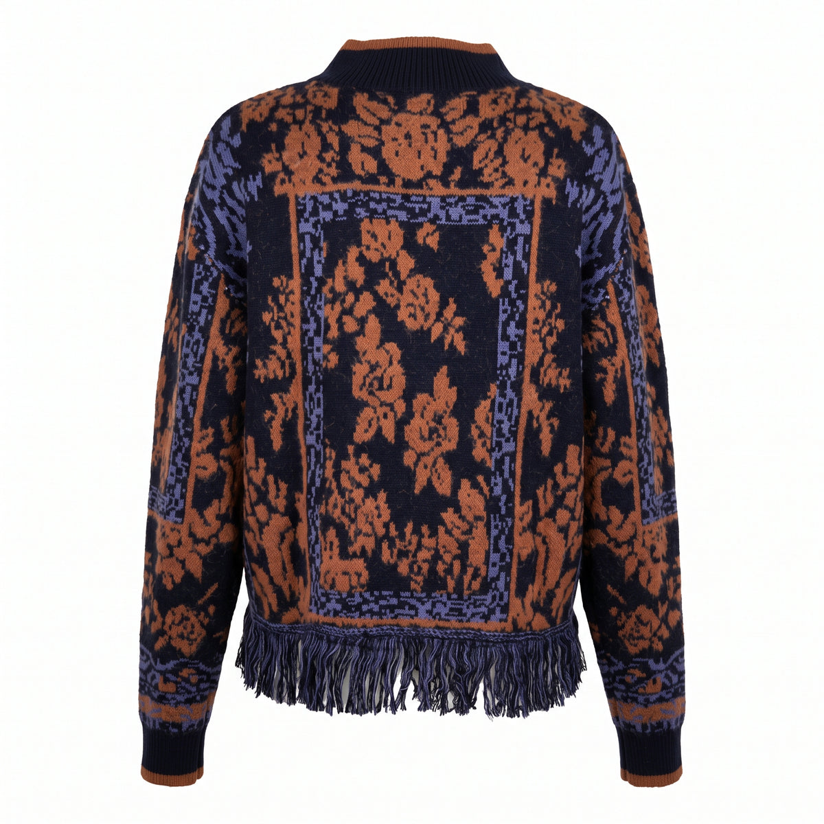 Maglia stampata con frange