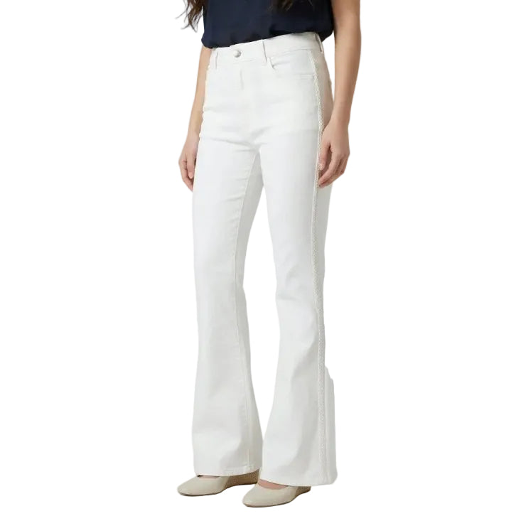 Pantaloni con ricami laterali