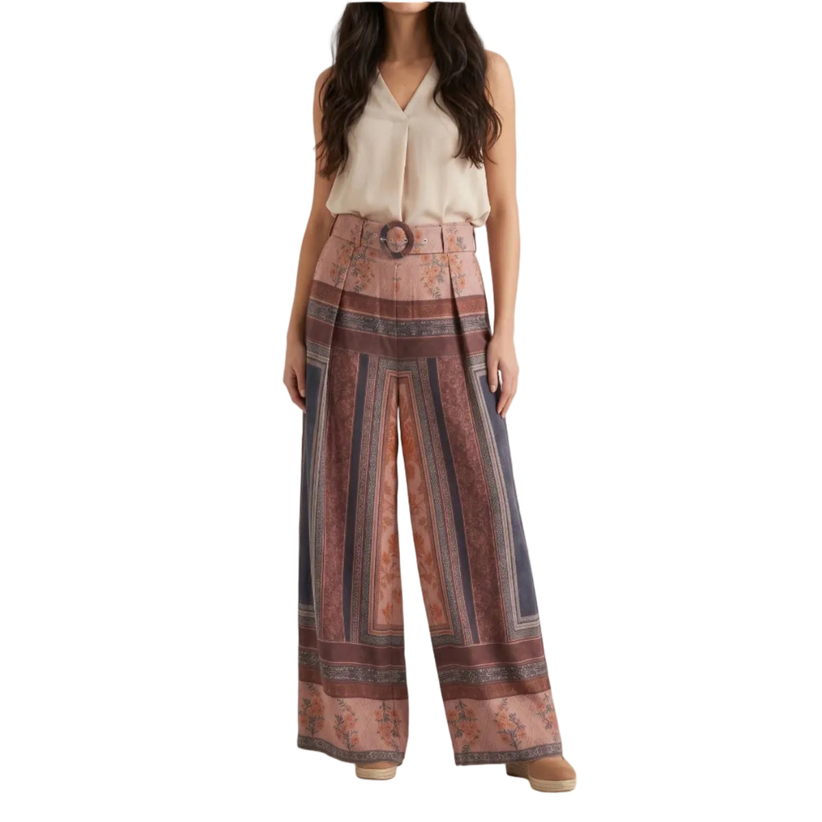 Pantalone con stampe paisley