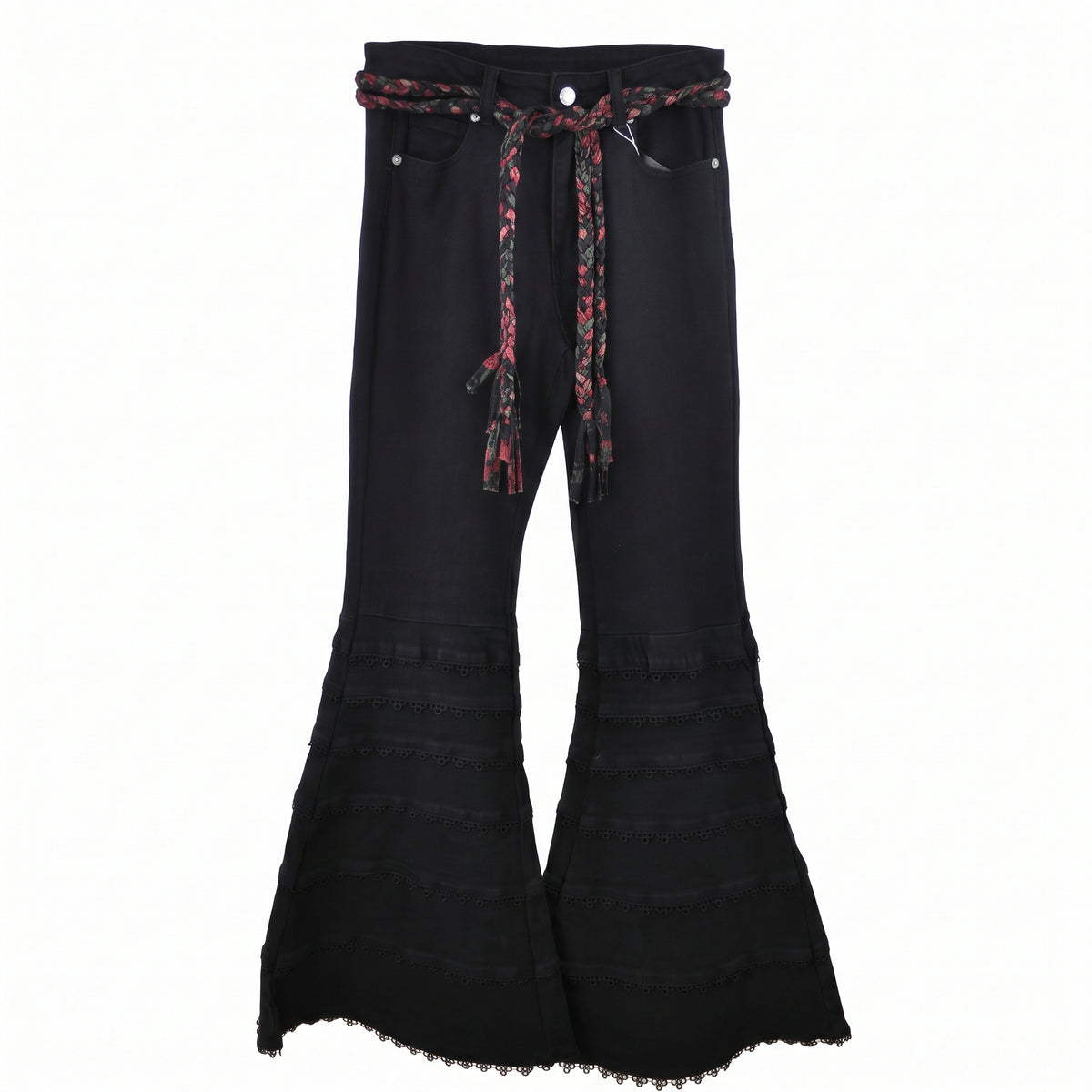 Jeans ricamati a zampa