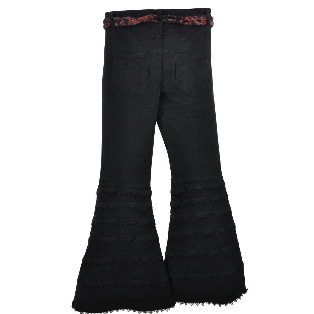 Jeans ricamati a zampa