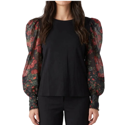 T-Shirt ricamate con stampe a fiori