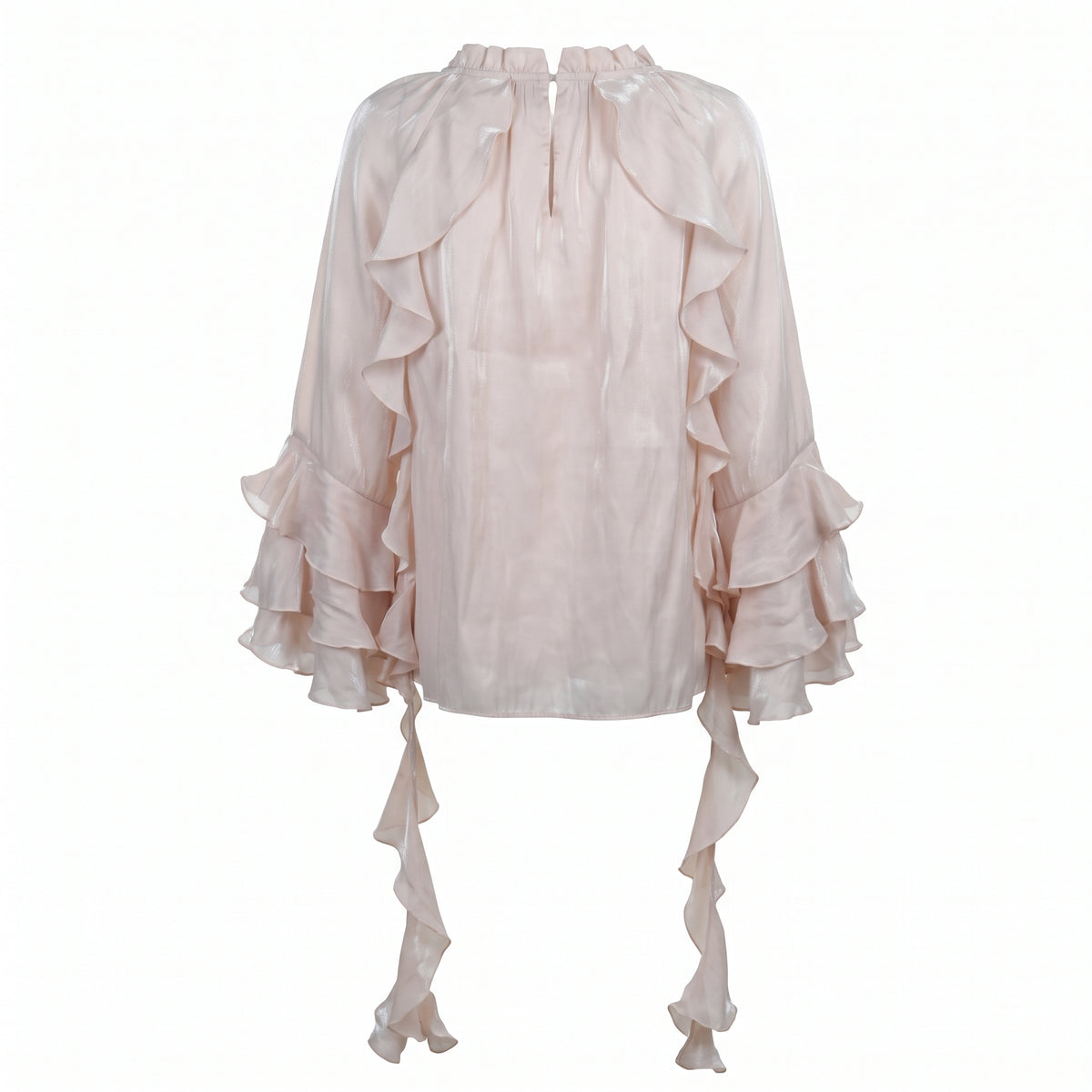 T-Shirt con balze e applicazioni