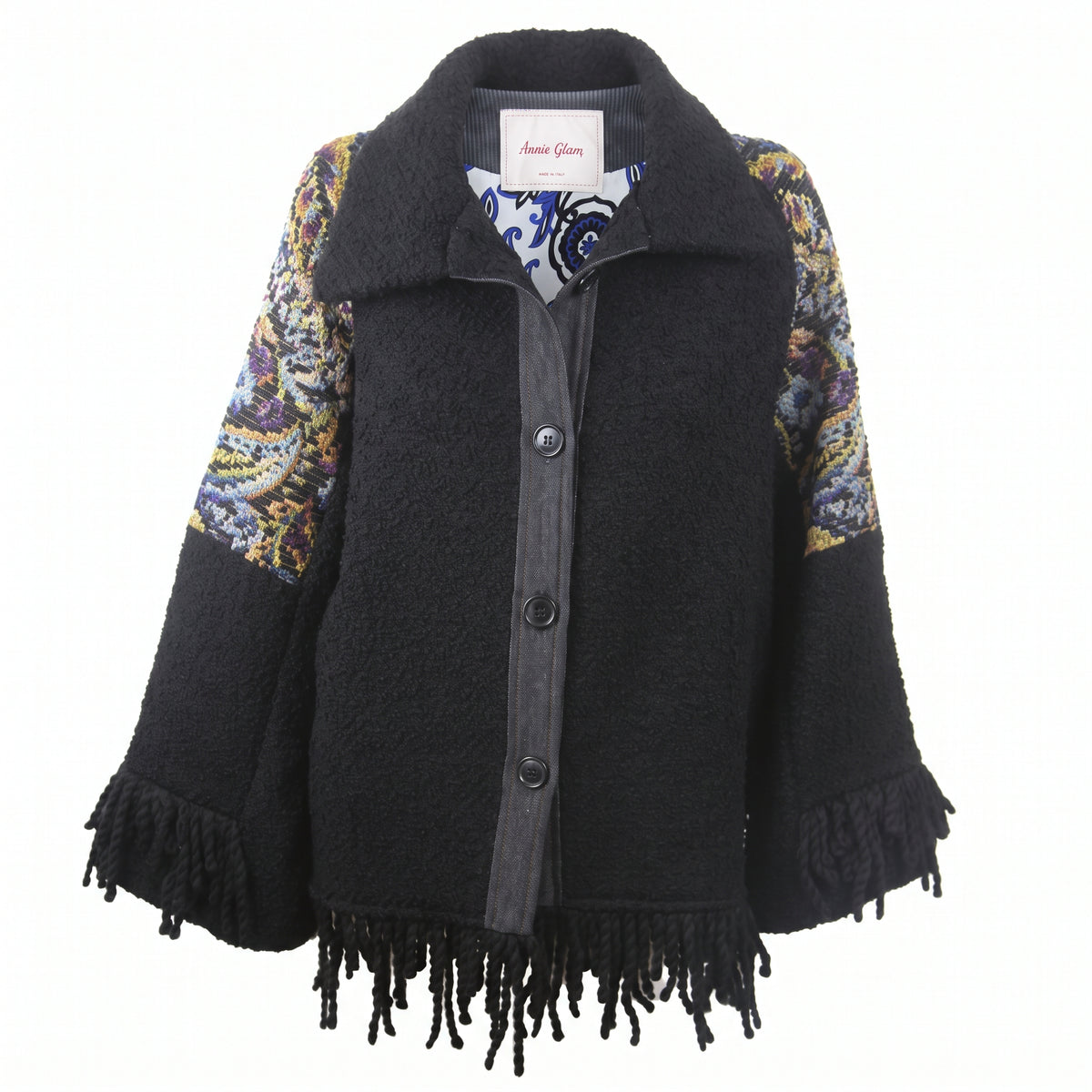 Caban in lana con patch